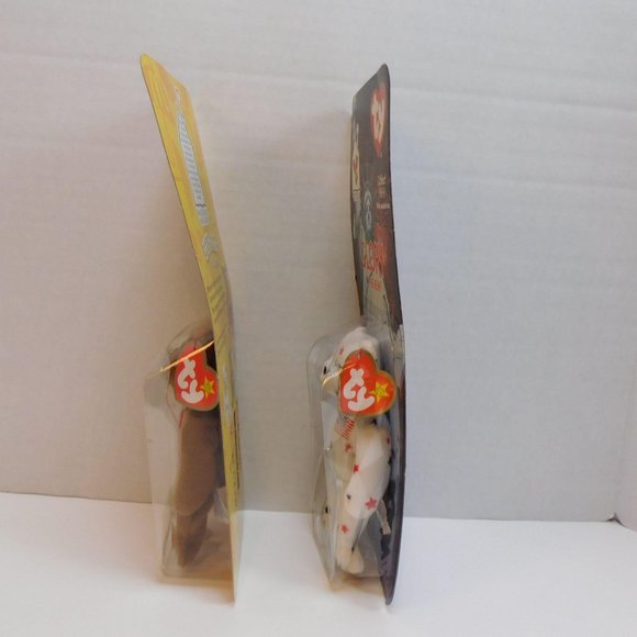 McDonalds Charities 1999 TY Beanies Britannia & Glory Bears NIB Vintage - Picture 7 of 7